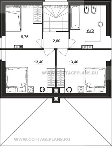 Поэтажные планы проект дома 93-53 общ. площадь 164,05 м2