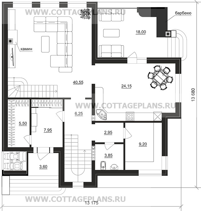 Поэтажные планы проект дома 205-54 общ. площадь 279,60 м2