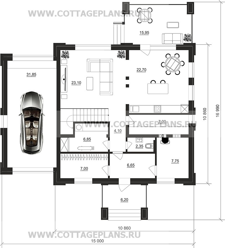 Поэтажные планы проект дома 106-51 общ. площадь 206,15 м2