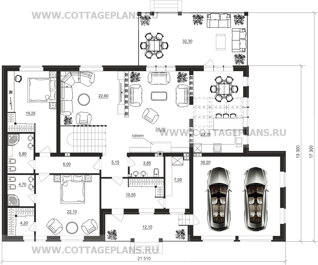Поэтажные планы проект дома 21-57 общ. площадь 476,80 м2