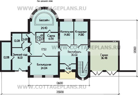 Поэтажные планы проект дома 52-76 общ. площадь 534,3м2