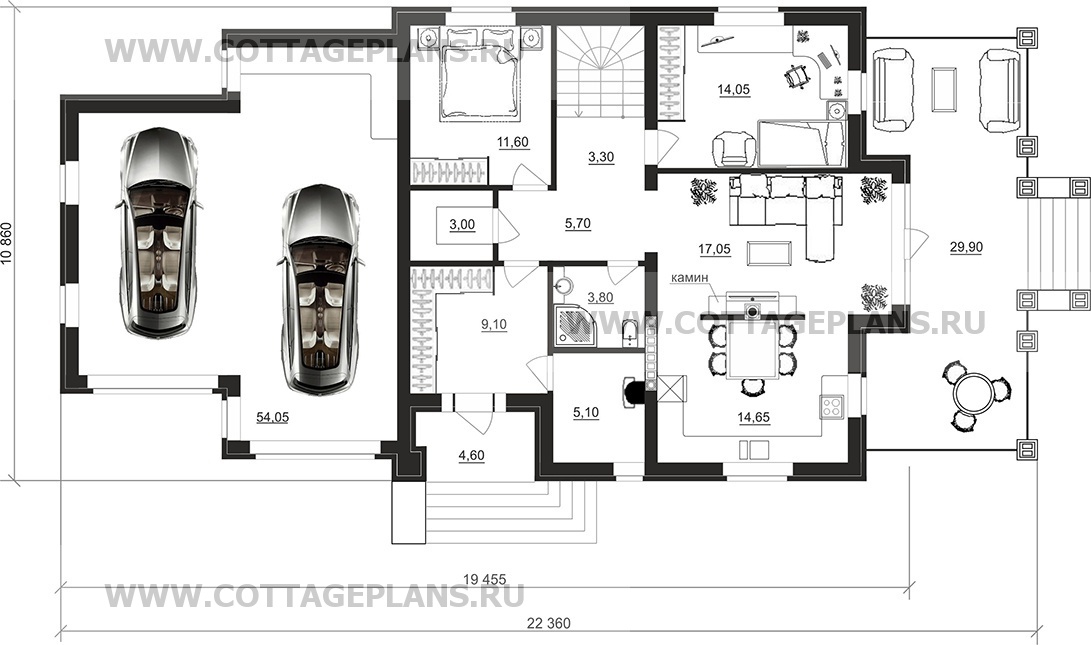 Поэтажные планы проект дома 78-22 общ. площадь 301,30м2