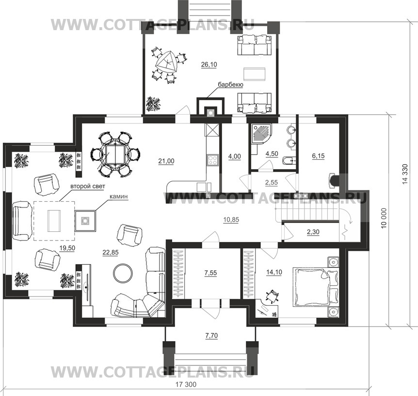 Поэтажные планы проект дома 92-69 общ. площадь 217,35 м2
