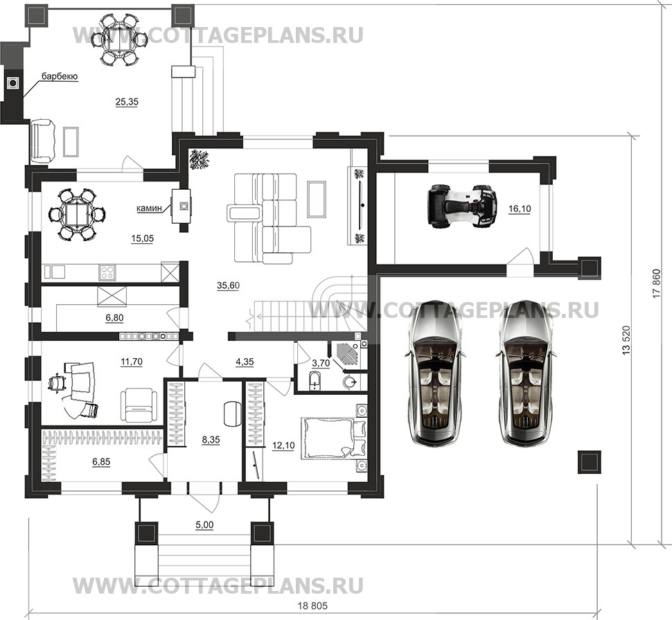 Поэтажные планы проект дома 205-32 общ. площадь 325,70 м2