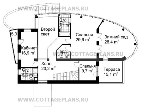 Поэтажные планы проект дома 32-18 общ. площадь 540,4м2
