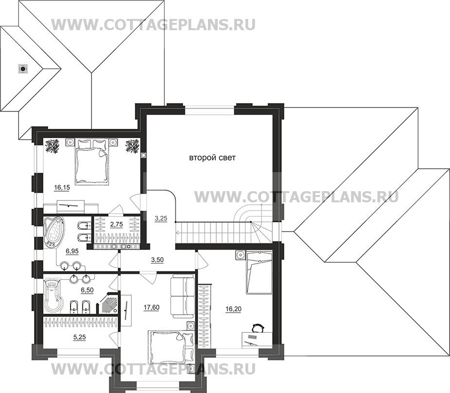 Поэтажные планы проект дома 203-90 общ. площадь 343,30 м2