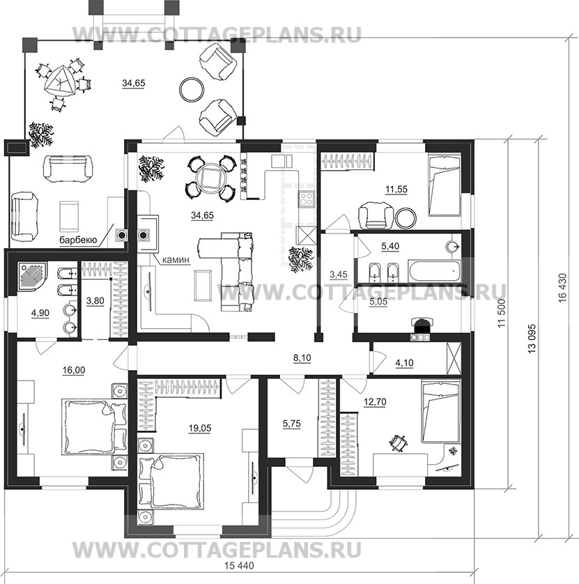 Поэтажные планы проект дома 90-21 общ. площадь 134,75 м2