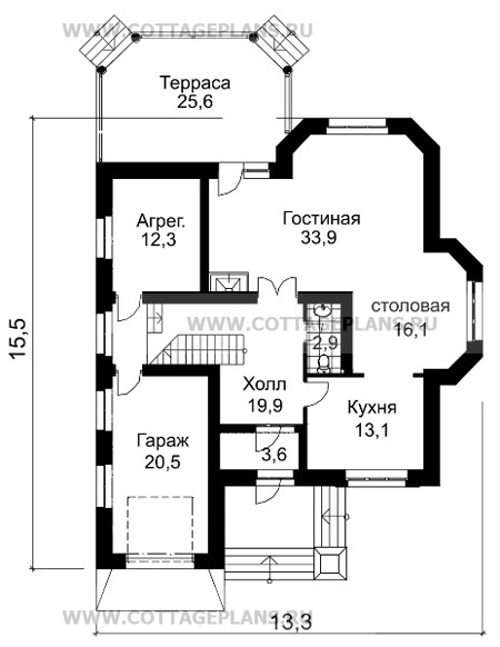 Поэтажные планы проект дома 32-19 общ. площадь 270,1м2