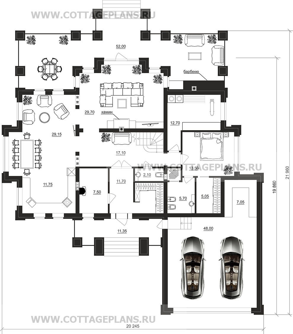 Поэтажные планы проект дома 202-21 общ. площадь 360,35 м2