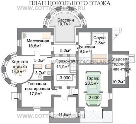 Поэтажные планы проект дома 31-55 общ. площадь 453,1м2