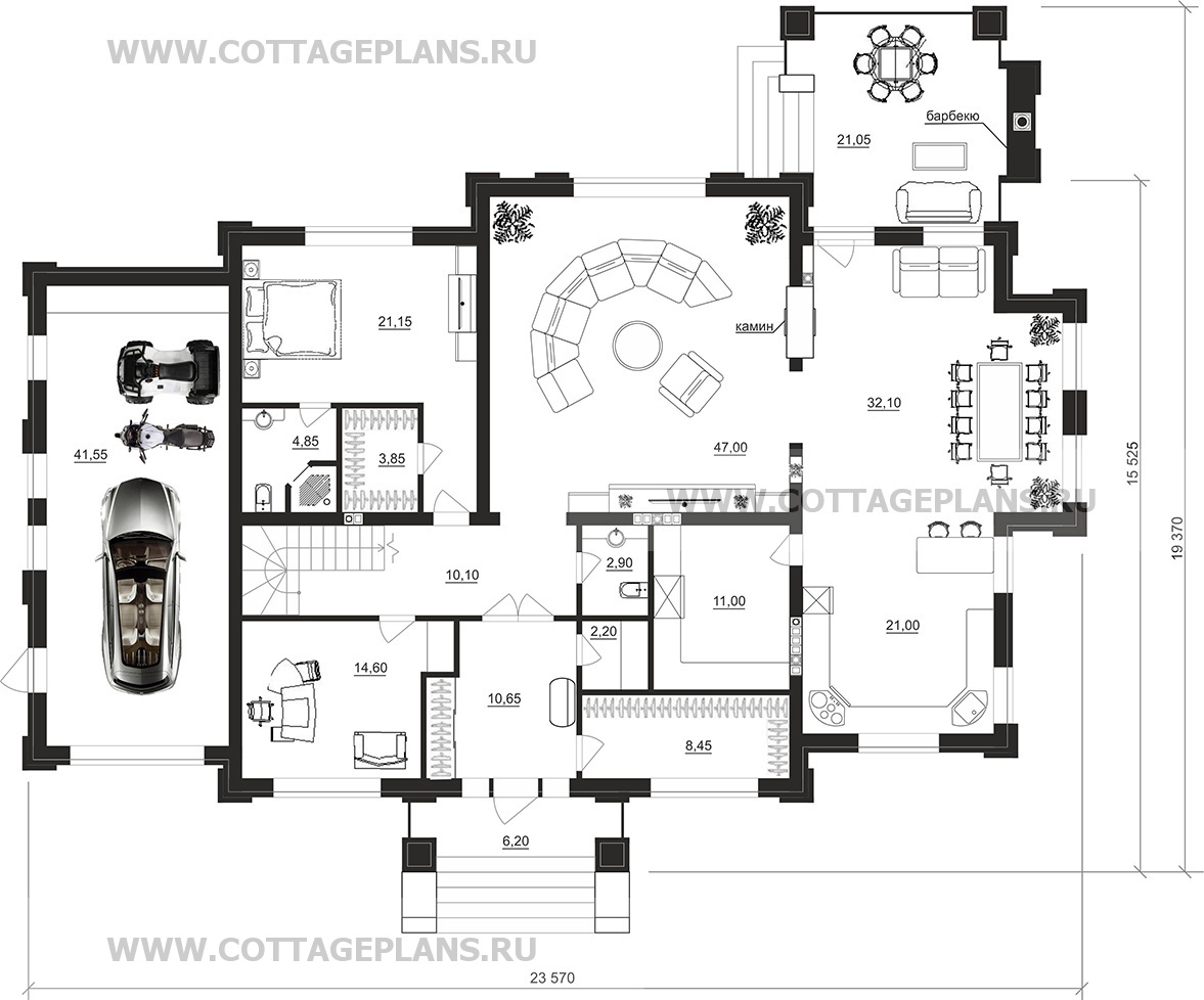 Поэтажные планы проект дома 105-01 общ. площадь 593,30 м2