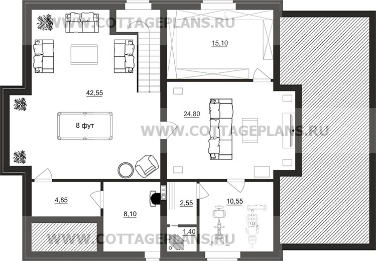 Поэтажные планы проект дома 101-43 общ. площадь 332,70 м2