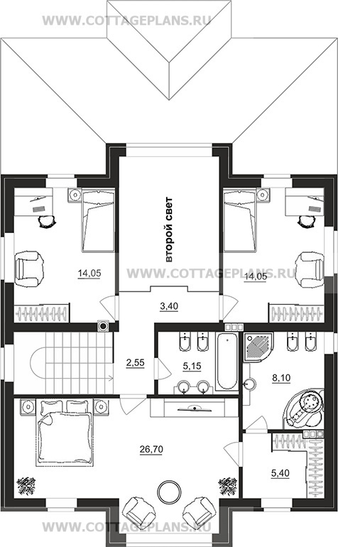 Поэтажные планы проект дома 77-28 общ. площадь 170,85 м2