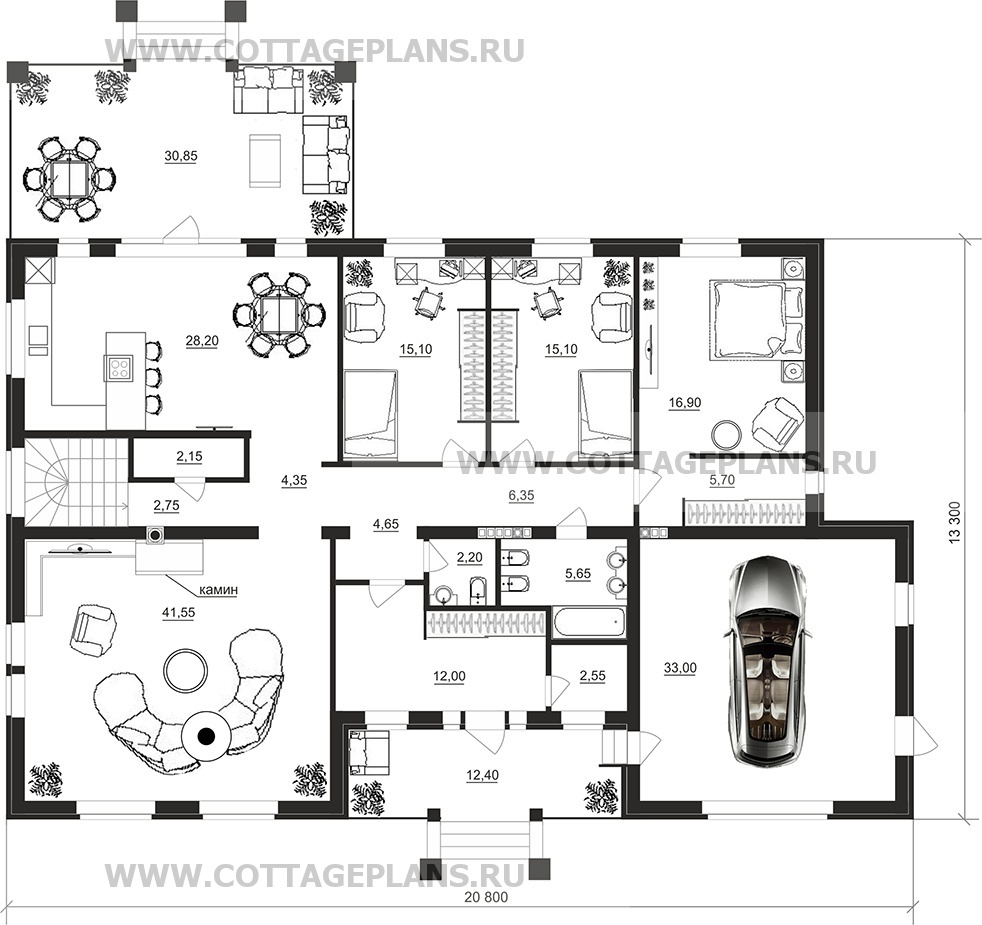 Поэтажные планы проект дома 08-11 общ. площадь 398,60 м2