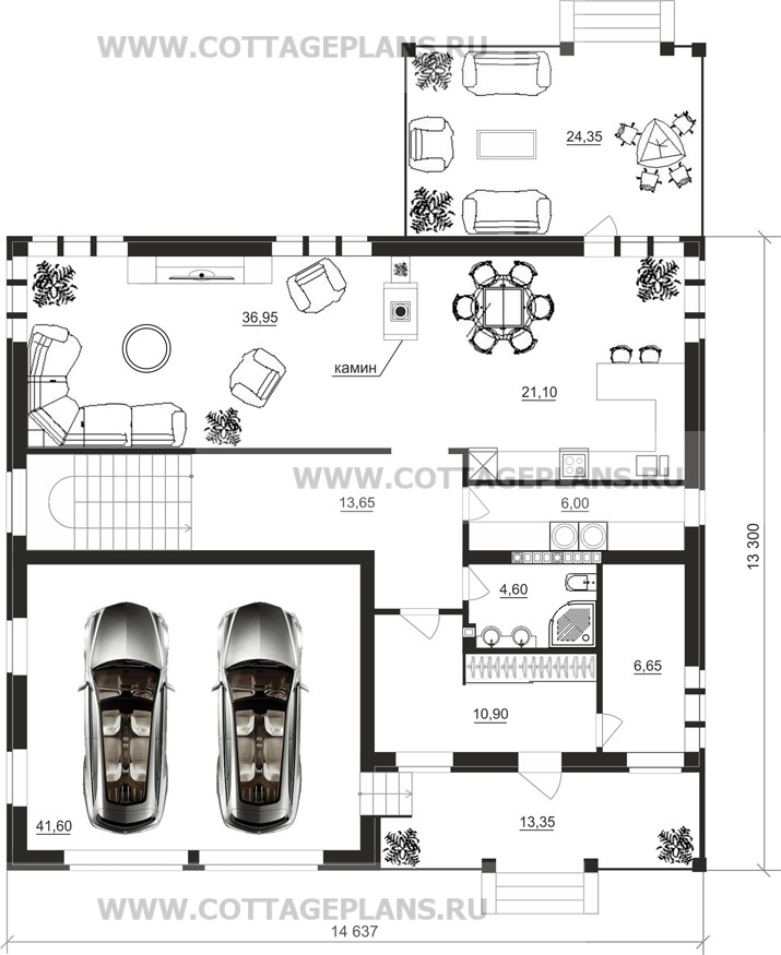 Поэтажные планы проект дома 71-22 общ. площадь 391,60 м2