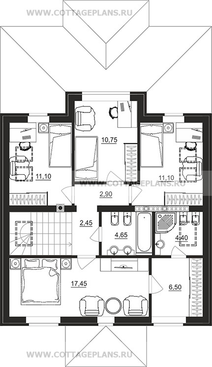 Поэтажные планы проект дома 78-82 общ. площадь 210,90 м2