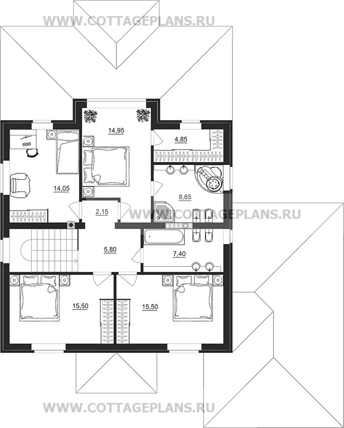 Поэтажные планы проект дома 29-73 общ. площадь 209,10 м2