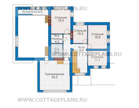 Поэтажные планы проект дома 35-83 общ. площадь 472,4 м2