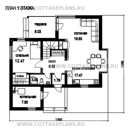 Поэтажные планы проект дома 79-21 общ. площадь 121,43 м2