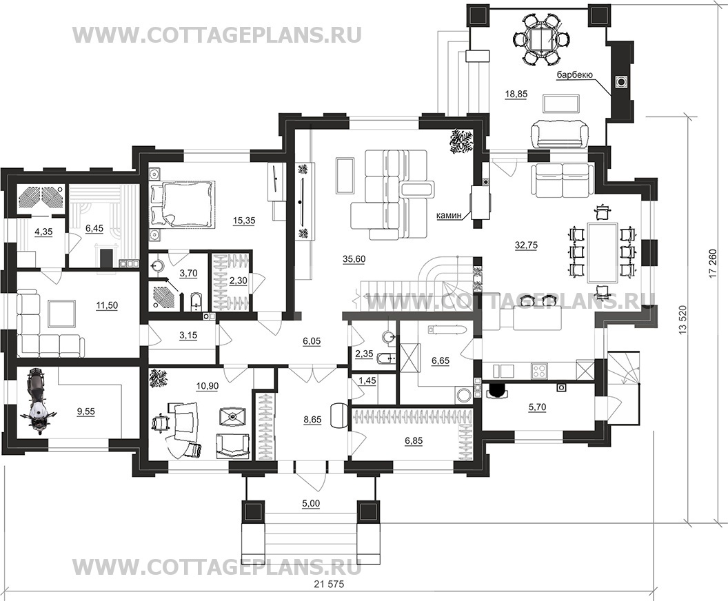 Поэтажные планы проект дома 202-81 общ. площадь 264,55 м2