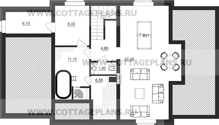 Поэтажные планы проект дома 28-37 общ. площадь 172,35 м2