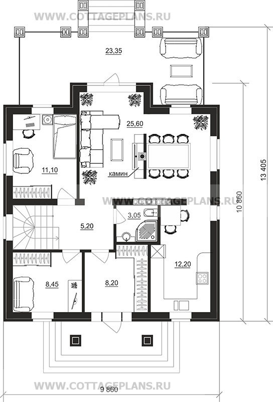 Поэтажные планы проект дома 71-39 общ. площадь 220,20 м2