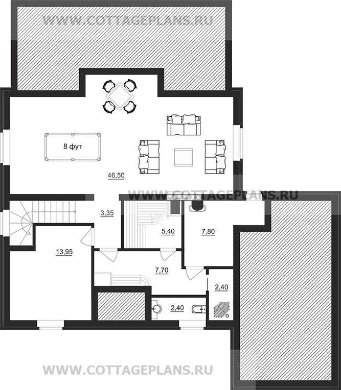 Поэтажные планы проект дома 78-95 общ. площадь 297,55 м2