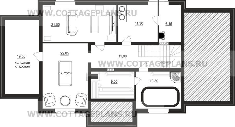 Поэтажные планы проект дома 93-16 общ. площадь 340,20 м2