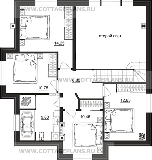 Поэтажные планы проект дома 104-70 общ. площадь 137,05 м2
