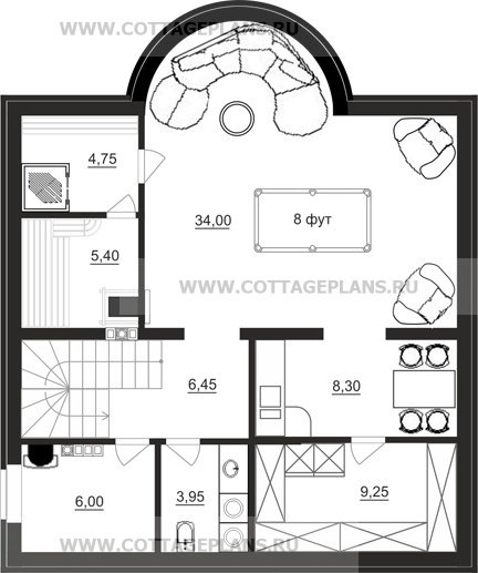Поэтажные планы проект дома 14-86 общ. площадь 227,85 м2