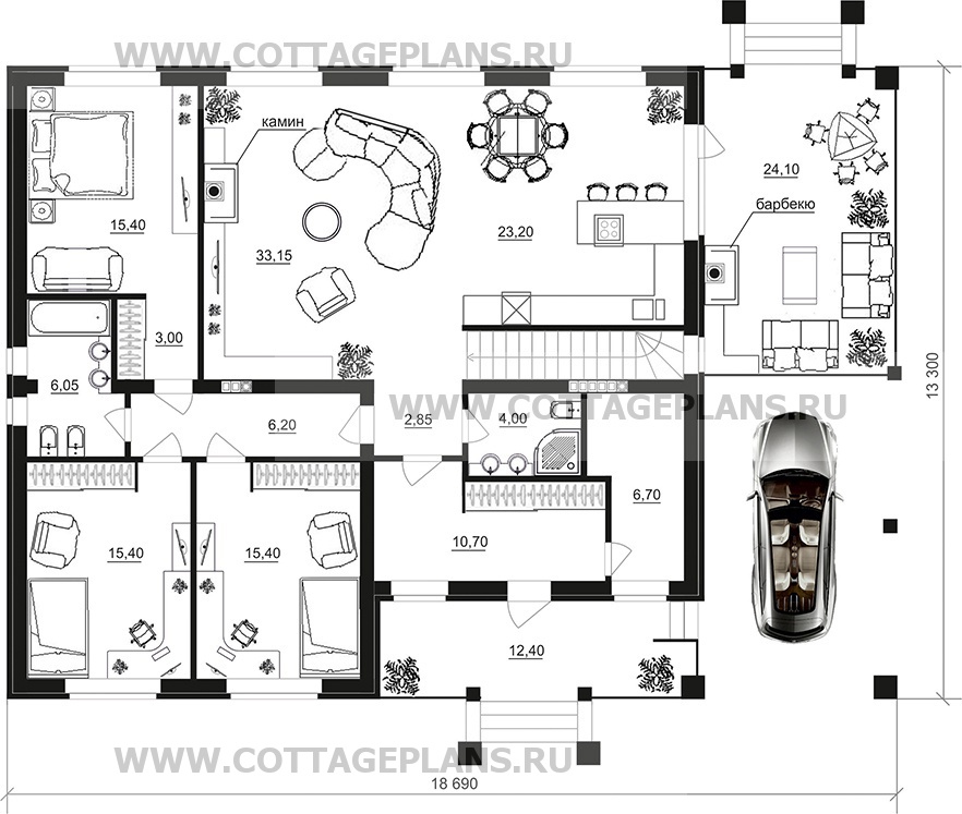 Поэтажные планы проект дома 28-08 общ. площадь 318,00 м2
