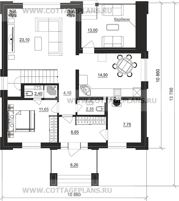 Поэтажные планы проект дома 206-34 общ. площадь 139,15 м2