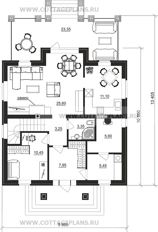 Поэтажные планы проект дома 92-39 общ. площадь 147,35 м2