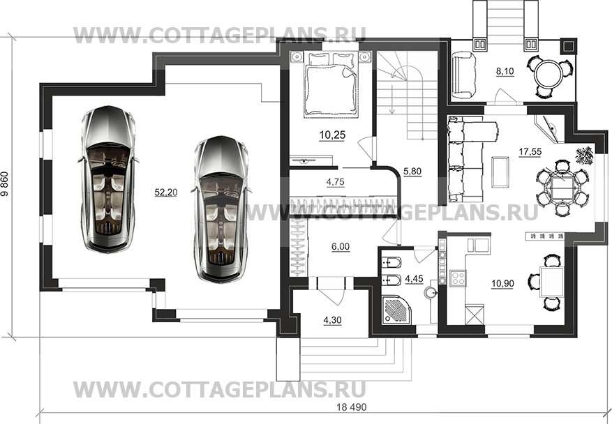 Поэтажные планы проект дома 76-06 общ. площадь 245,90 м2