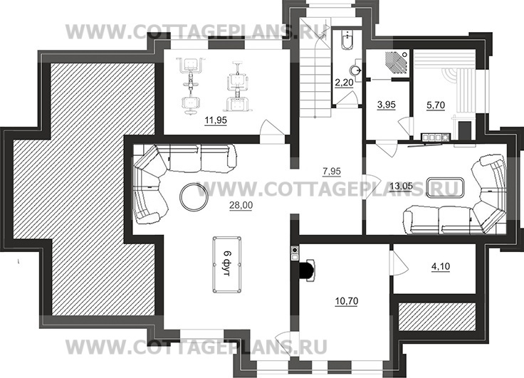 Поэтажные планы проект дома 101-78 общ. площадь 264,20 м2