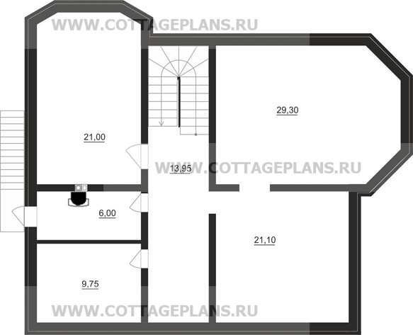 Поэтажные планы проект дома 22-64 общ. площадь 318,07 м2
