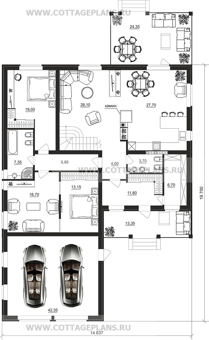 Поэтажные планы проект дома 71-06 общ. площадь 428,80 м2
