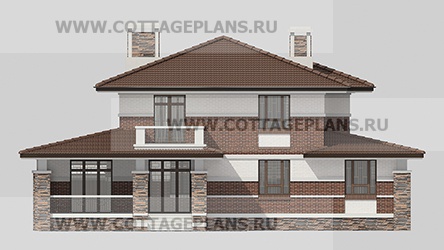 Фасады проект дома 95-09 общ. площадь 327,45 м2
