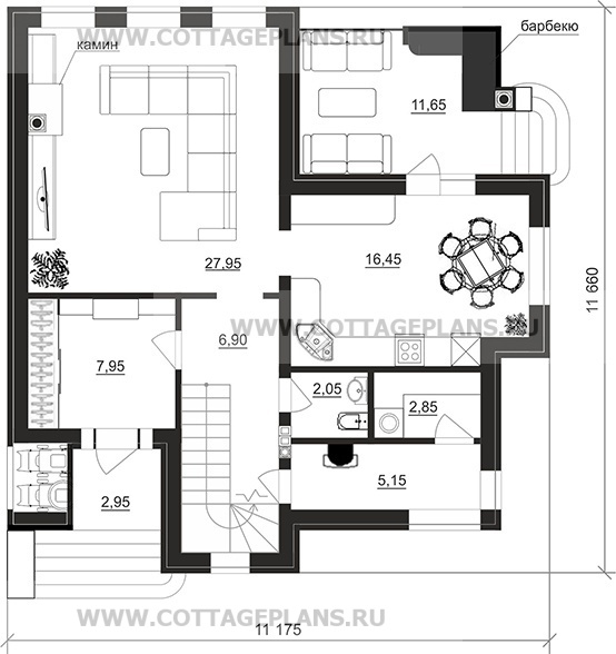 Поэтажные планы проект дома 104-52 общ. площадь 134,55 м2