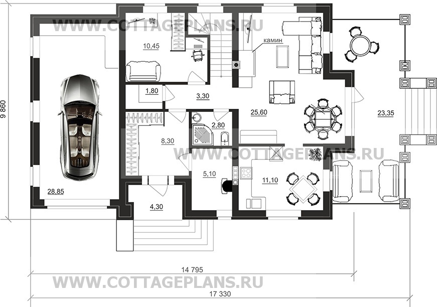 Поэтажные планы проект дома 77-18 общ. площадь 156,90 м2