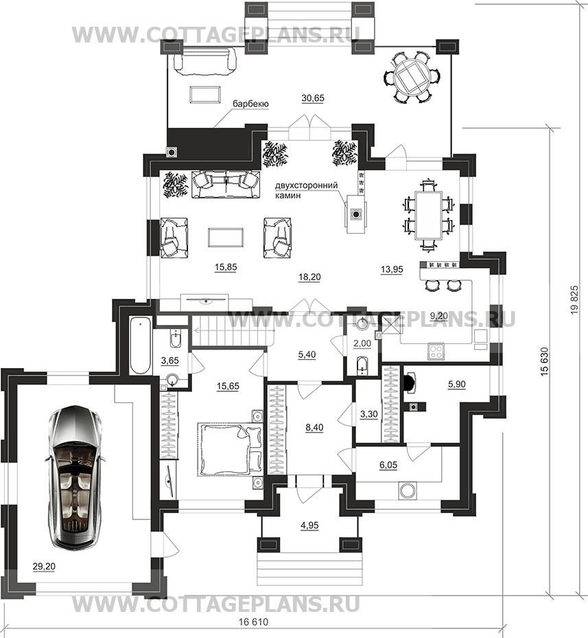 Поэтажные планы проект дома 100-91 общ. площадь 243,65 м2