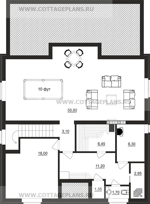 Поэтажные планы проект дома 28-42 общ. площадь 216,65 м2