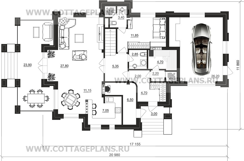 Поэтажные планы проект дома 200-87 общ. площадь 202,95 м2