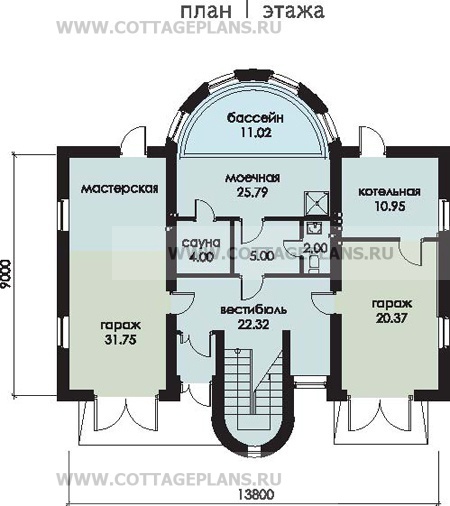 Поэтажные планы проект дома 52-81 общ. площадь 456,7м2