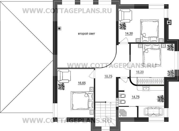 Поэтажные планы проект дома 204-59 общ. площадь 200,60 м2