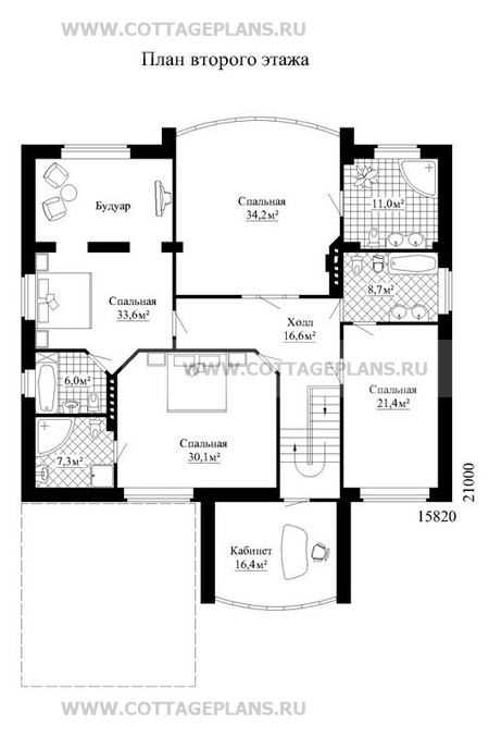 Поэтажные планы проект дома 32-22 общ. площадь 534,1м2