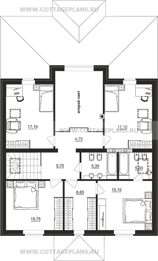 Поэтажные планы проект дома 78-99 общ. площадь 306,50 м2
