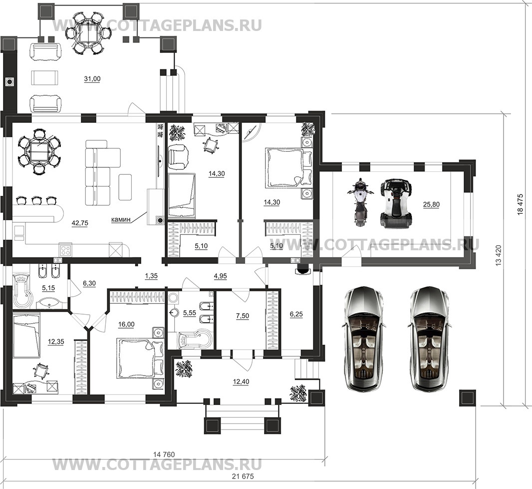 Поэтажные планы проект дома 27-63 общ. площадь 170,95м2