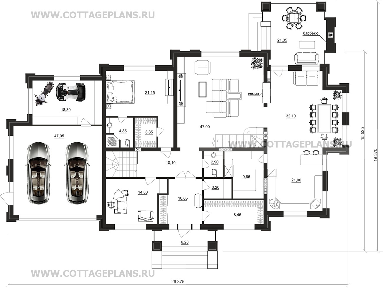 Поэтажные планы проект дома 203-80 общ. площадь 574,05 м2