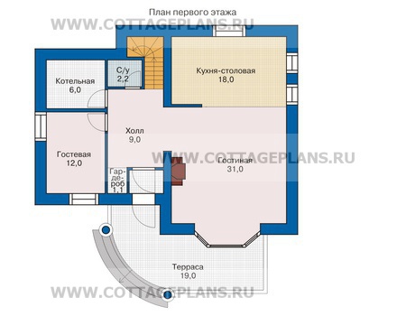 Поэтажные планы проект дома 51-48 общ. площадь 180,0м2